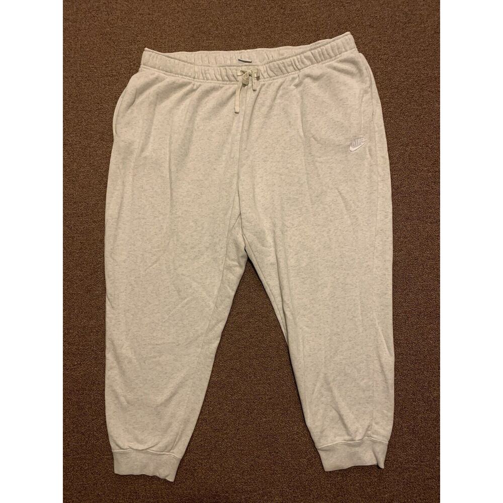 Nike Sportswear Club Fleece Jogger Sweatpants Mens XXL Embroidered Swoosh White